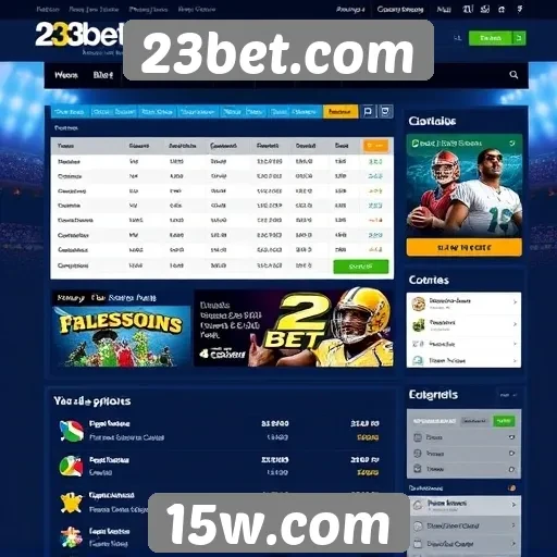 Interface do 23bet.com é amigável e intuitiva